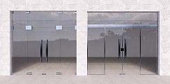 现代商业玻璃大门 双开门 办公门 商铺门 商场门 推拉门
